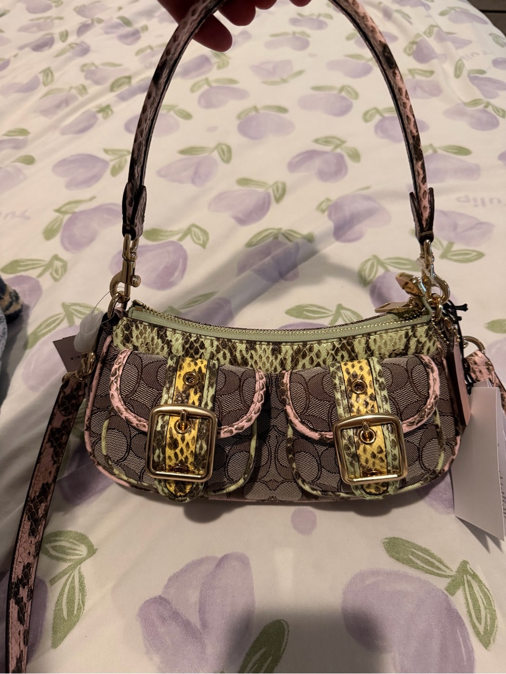 Coach Ashton Signature Print and snake